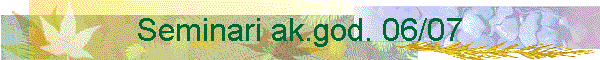 Seminari ak.god. 06/07